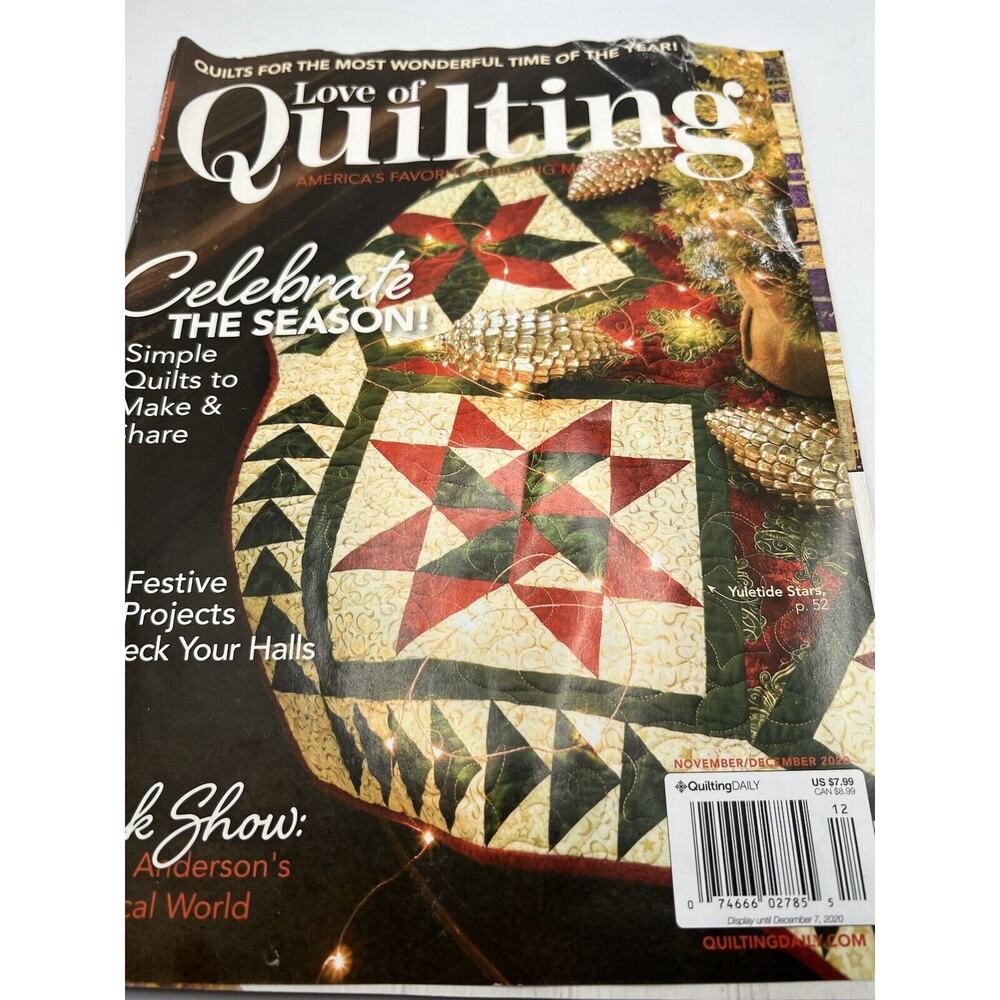 Love of Quilting Magazine, November/December 2020, 5 Festive Projects